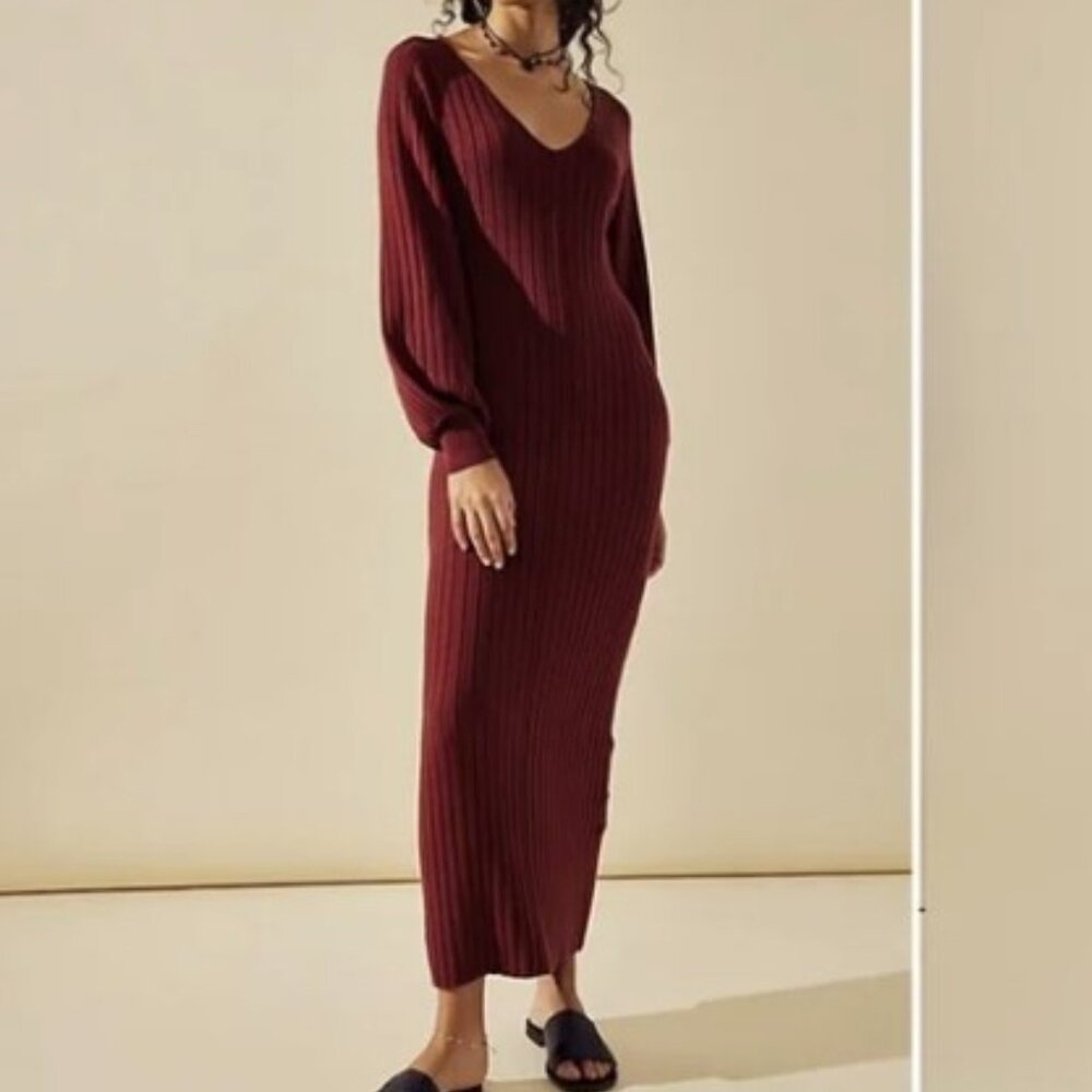 Free People Rosha Sweater Midi Dress M (Closet closing permanently 5/15!)